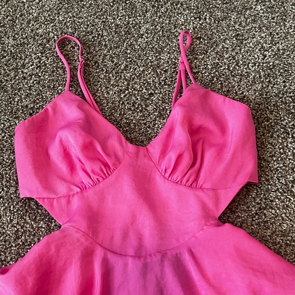STEPS New York Pink Tiered Ruffle Romper Dress Size Small - Picture 7 of 13